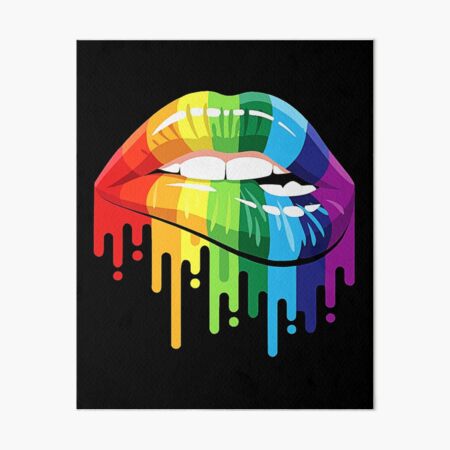 Love is Love Pride Lips Dripping Art Design Art Board Print for Sale by  stillballin