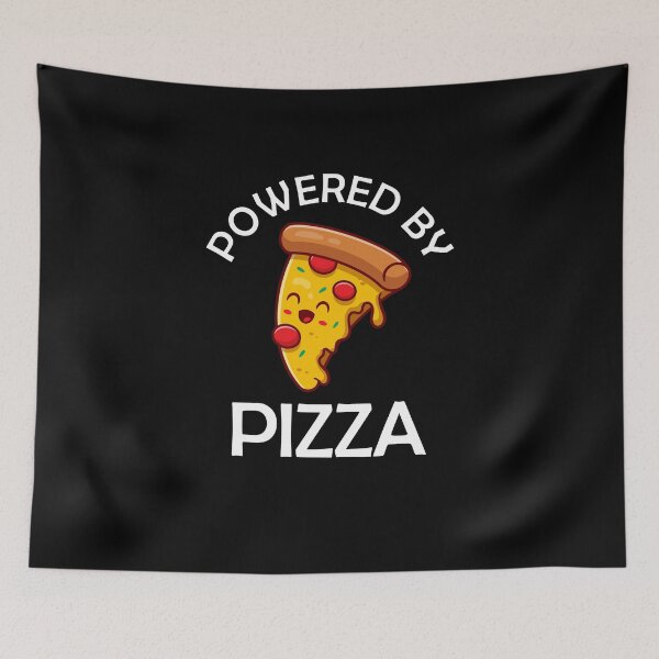 Item preview, Powered By Pizza Funny Pizza Quote designed and sold by theshirtinator.