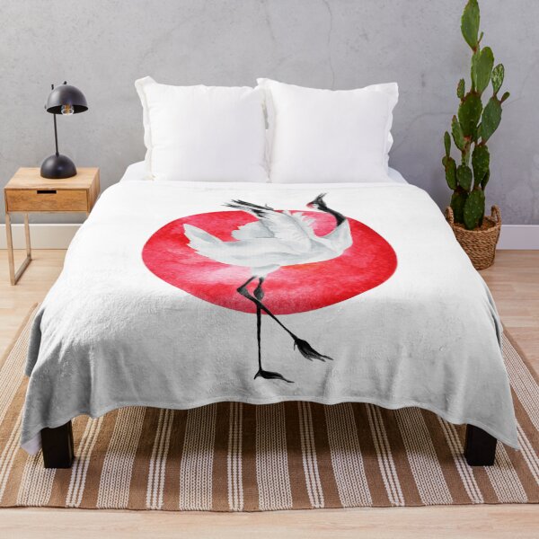 Item preview, Golden Japanese Cranes Red Moons designed and sold by gani-75.