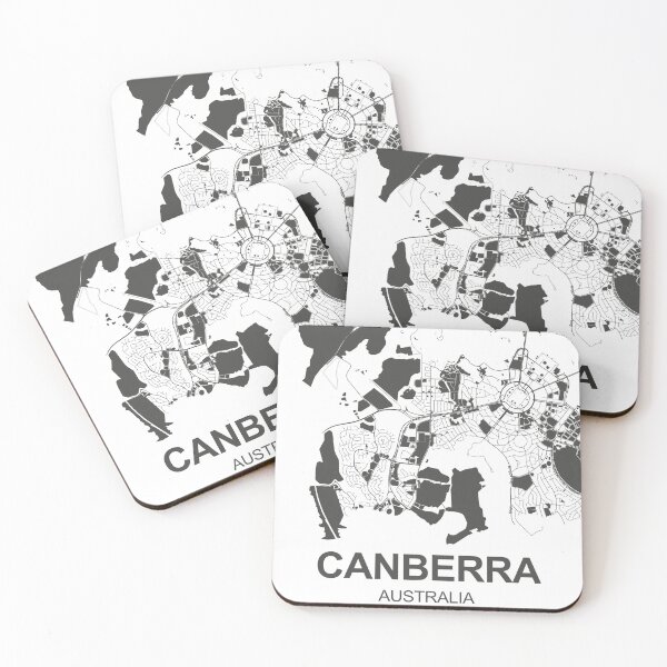 Item preview, Canberra Map Art Black white Australia designed and sold by EpicMaps.