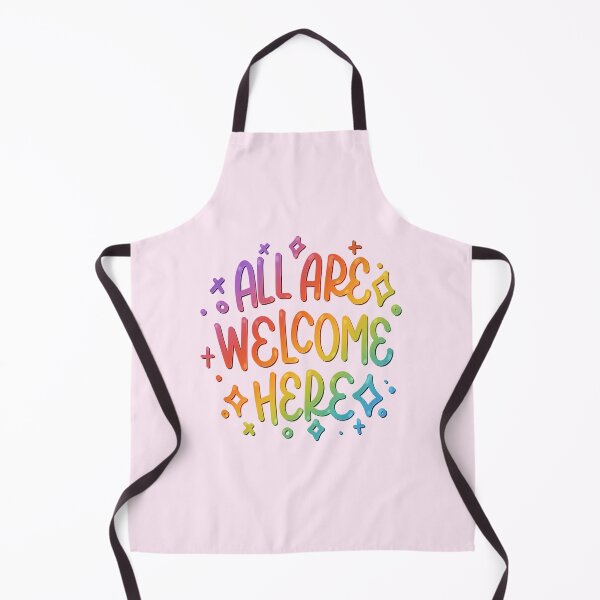 Item preview, All Are Welcome Here - Pride Quote designed and sold by TheBubblyType.