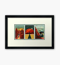 SpaceX Mars Colonization and Tourism Association Triptych Framed Print