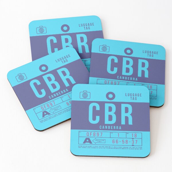 Artikelvorschau, Luggage Tag B - CBR Canberra Australia entworfen und verkauft von VoodooCircus.