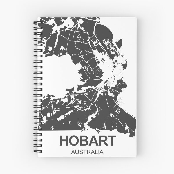 Item preview, Hobart Map Art Black white Australia designed and sold by EpicMaps.
