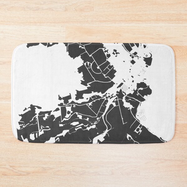 Item preview, Hobart Map Art Black white Australia designed and sold by EpicMaps.