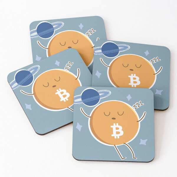 Item preview, Crypto Cute Bitcoin knocked out in Space - To the Moon designed and sold by Crypmetal.