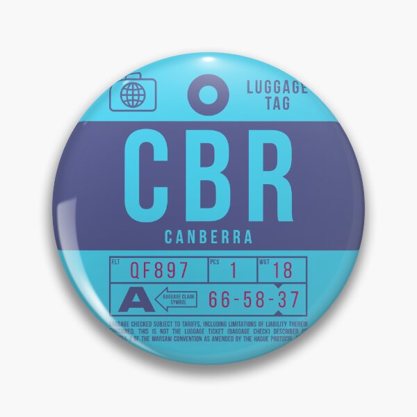 Artikelvorschau, Luggage Tag B - CBR Canberra Australia entworfen und verkauft von VoodooCircus.
