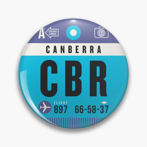 Artikelvorschau, Luggage Tag A - CBR Canberra Australia entworfen und verkauft von VoodooCircus.