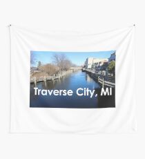 Traverse City, Michigan Boardman River Downtown Traverse City Wall Tapestry