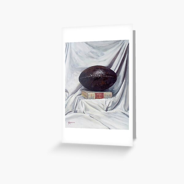 Rugby Ball on White Greeting Card