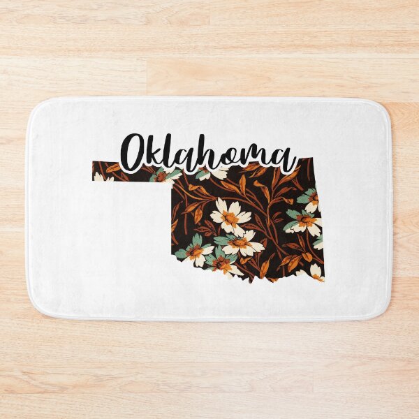 Item preview, Floral Map of USA States Oklahoma - Map of Oklahoma designed and sold by AmethystMurad.