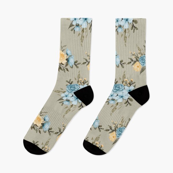 Artikelvorschau, Blue and Orange Spring Floral Pattern entworfen und verkauft von Levated.
