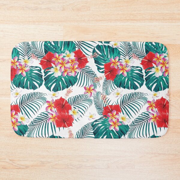 Item preview, ALOHA TROPICAL RED GREEN SEAMLESS designed and sold by selfesteeem.