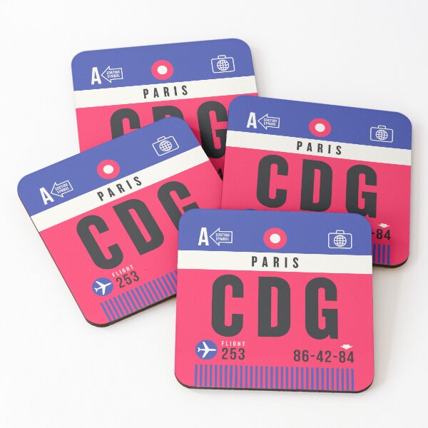 Artikelvorschau, Luggage Tag A - CDG Paris France entworfen und verkauft von VoodooCircus.