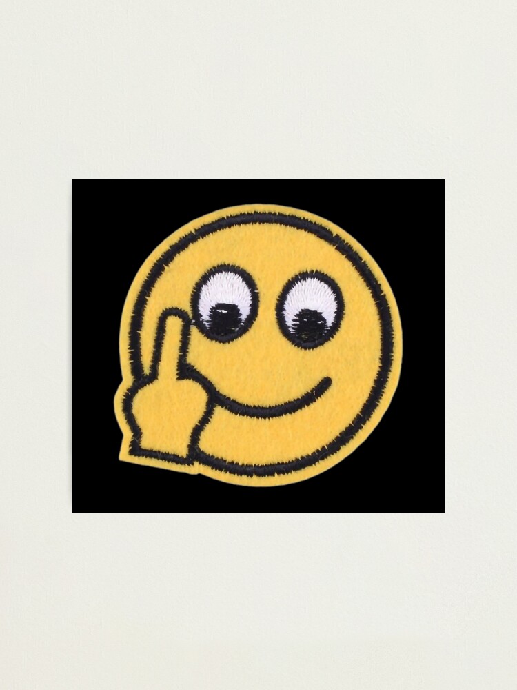 Middle Finger Emoji Photographic Print For Sale By Craftyskill