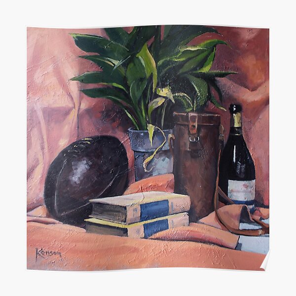 Still Life with Rugby Ball Poster