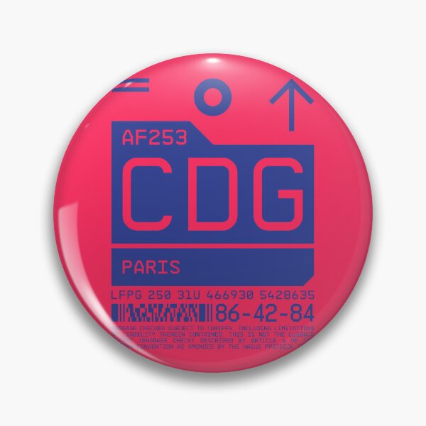 Artikelvorschau, Luggage Tag C - CDG Paris France entworfen und verkauft von VoodooCircus.