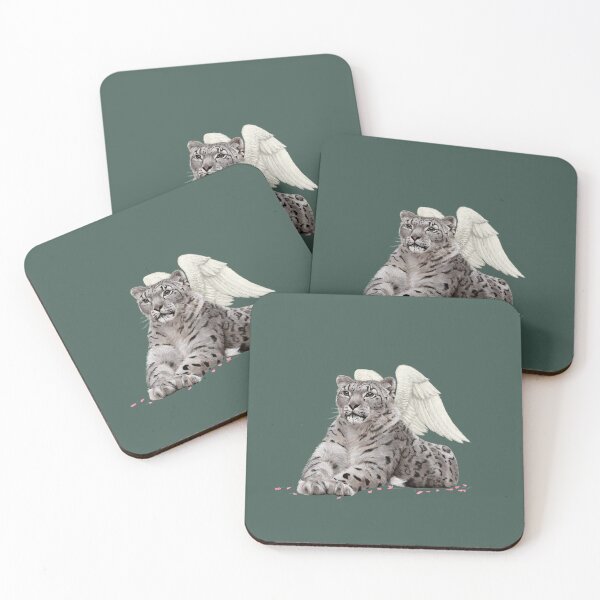 Item preview, Winged snow leopard designed and sold by CLBArtDesign.