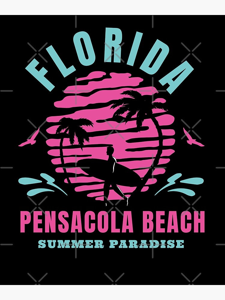 Disover Pensacola Beach Florida Surfing Canvas