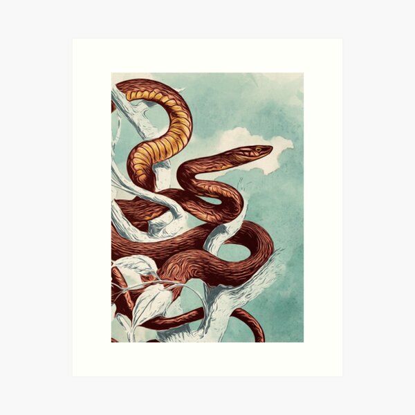 Vista previa del artículo con la obra «Animalines - Serpiente 04», diseñado y vendido por PixelHunter.