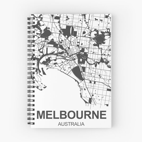 Item preview, Melbourne Map Art Black white Australia designed and sold by EpicMaps.