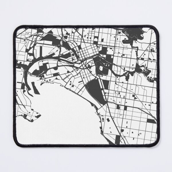 Item preview, Melbourne Map Art Black white Australia designed and sold by EpicMaps.