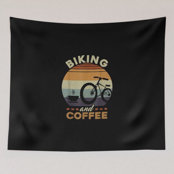 Aperçu de l'œuvre I Like Biking Coffee Funny Vintage Classic T-Shirt créée et vendue par contawana1s.