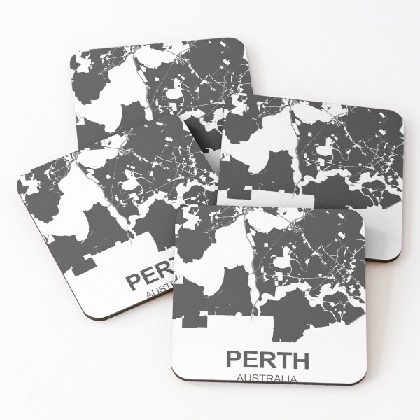 Item preview, Perth Map Art Black white Australia designed and sold by EpicMaps.