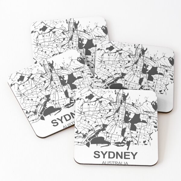 Item preview, Sydney Map Art Black white Australia designed and sold by EpicMaps.