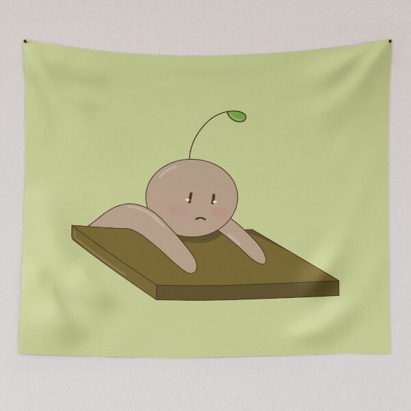 Item preview, Sad Bean Sticker Leaf  designed and sold by NamColors.