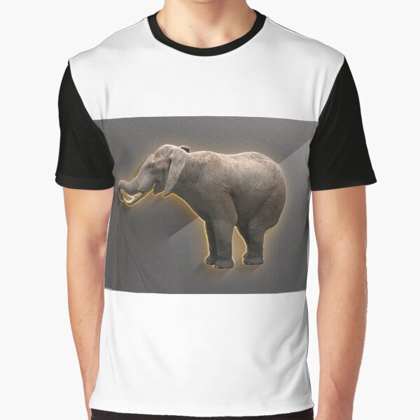 Vista previa del artículo con la obra «elephant 3d rendering t-shirt | elephant 3d rendering poster », diseñado y vendido por KARTICK DUTTA.