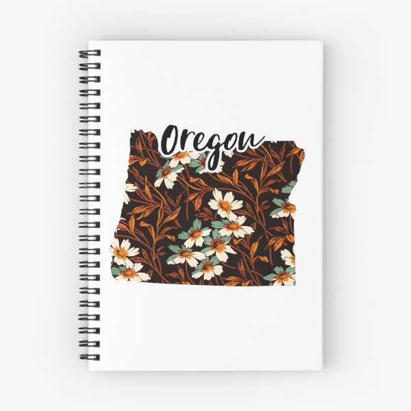 Item preview, Floral Map of USA States Oregon - Map of Oregon designed and sold by AmethystMurad.