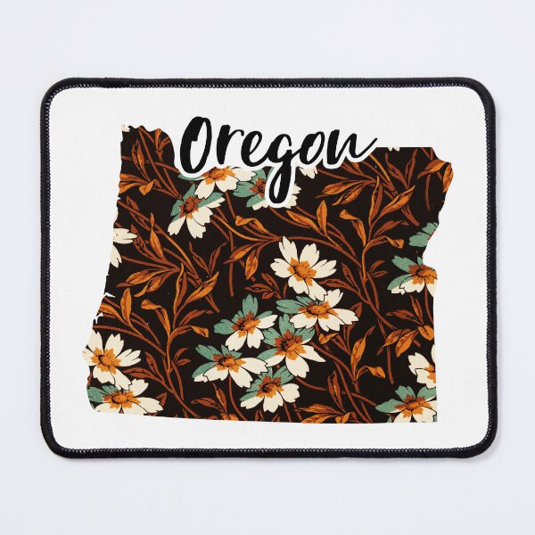 Item preview, Floral Map of USA States Oregon - Map of Oregon designed and sold by AmethystMurad.