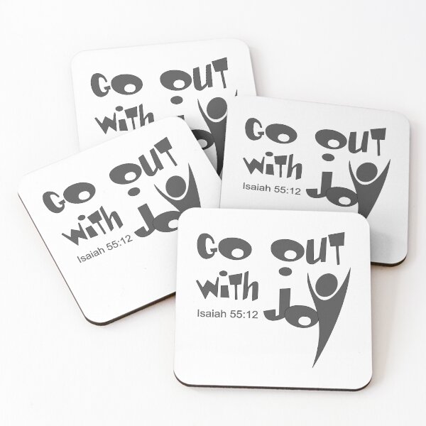 Artikelvorschau, Christian Design - Go Out with Joy - Isaiah 55 verse 12 entworfen und verkauft von simplydesignart.