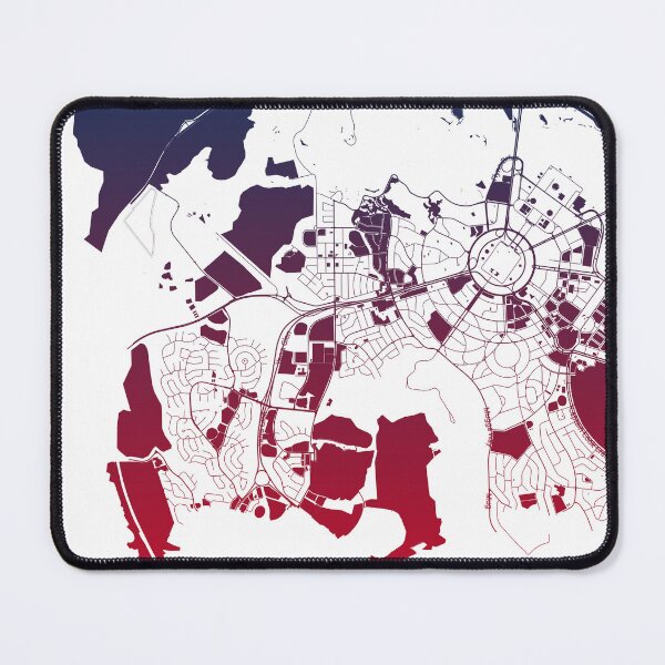 Item preview, Canberra Map Art Pink Blue Australia designed and sold by EpicMaps.