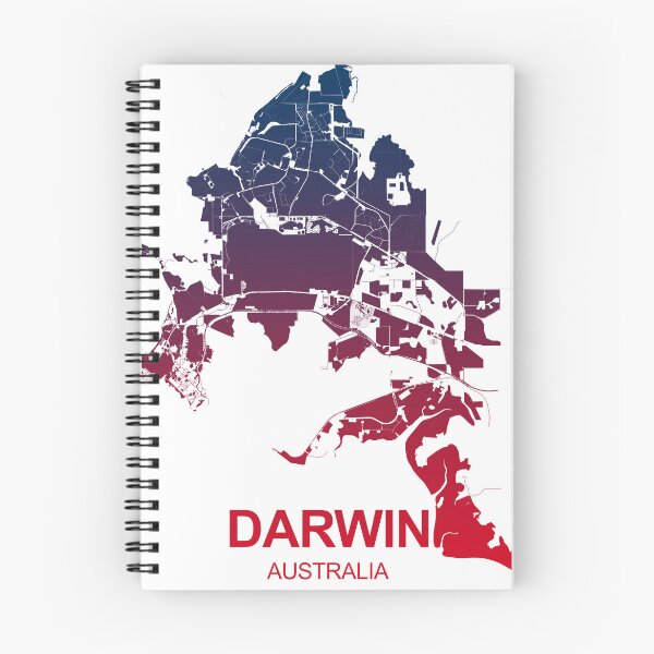 Item preview, Darwin Map Art Pink Blue Australia designed and sold by EpicMaps.