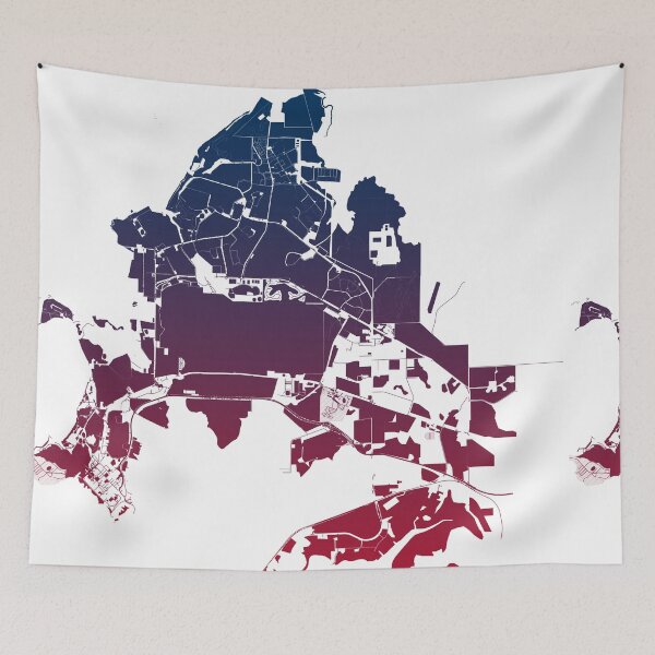 Artikelvorschau, Darwin Map Art Pink Blue Australia entworfen und verkauft von EpicMaps.