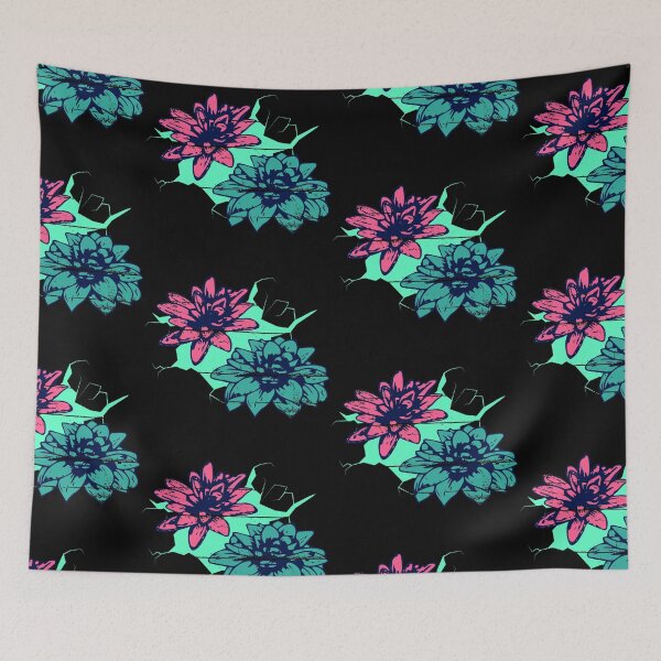 Item preview, Garden Addict - Retro Neon Vibrant Electric Flower designed and sold by WildBerryArt.