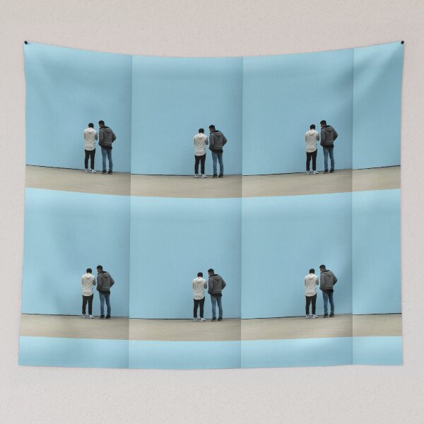 Item preview, Two Young Men and a Blue Wall designed and sold by Kathleen Brant.