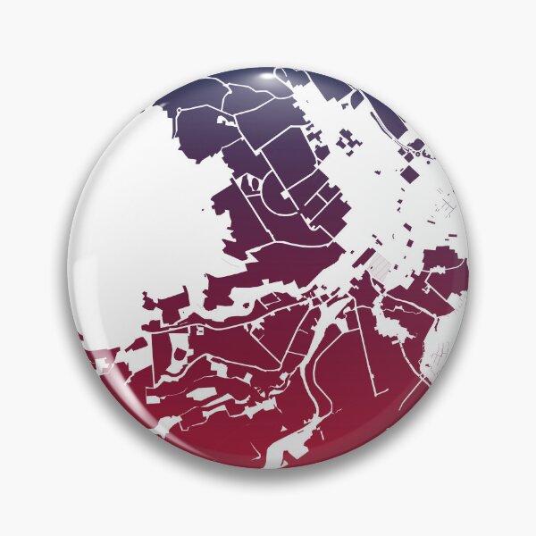 Artikelvorschau, Hobart Map Art Pink Blue Australia entworfen und verkauft von EpicMaps.