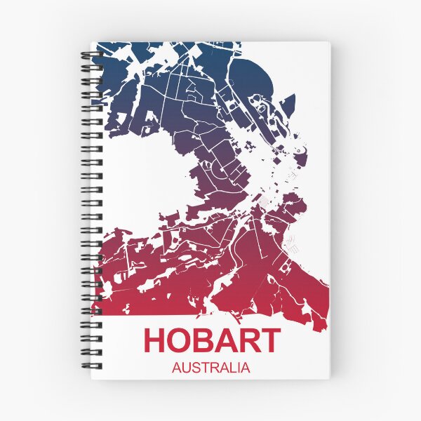 Item preview, Hobart Map Art Pink Blue Australia designed and sold by EpicMaps.