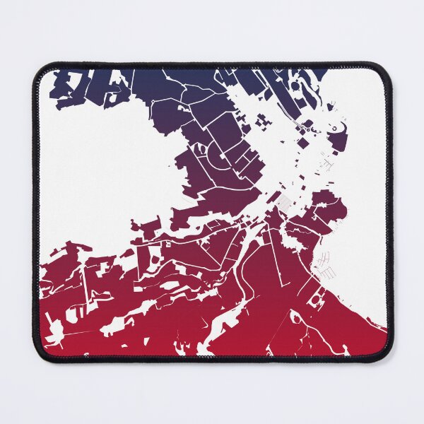 Artikelvorschau, Hobart Map Art Pink Blue Australia entworfen und verkauft von EpicMaps.