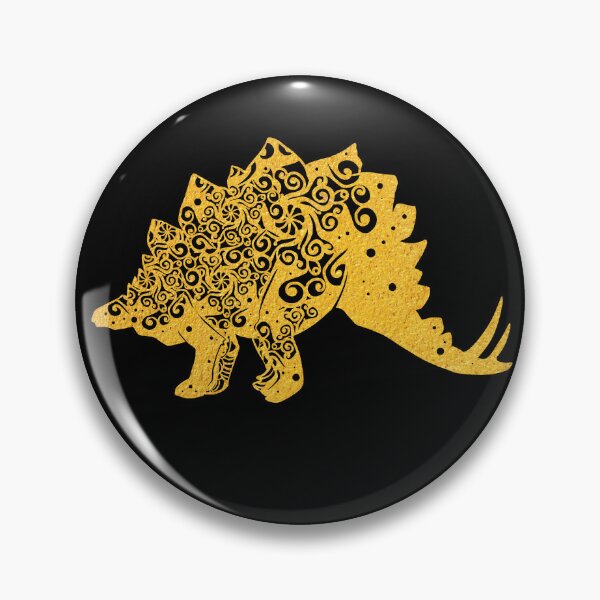 Item preview, Stegosaurus Dinosaur Gold Papercut Mandala Art designed and sold by hign.