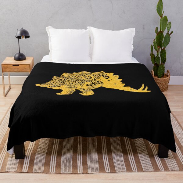 Item preview, Stegosaurus Dinosaur Gold Papercut Mandala Art designed and sold by hign.