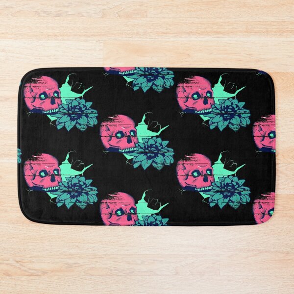Item preview, Garden Skull - Electric Pink and Blue - Garden Addict  designed and sold by WildBerryArt.