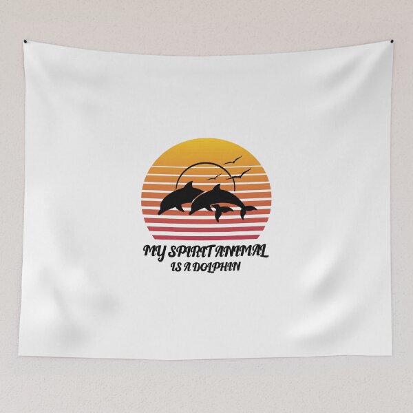 Item preview, my spirit animal is a dolphin - sunset beach dolphins gift for dolphin's lovers hawaii surf designed and sold by AitchDesigns.