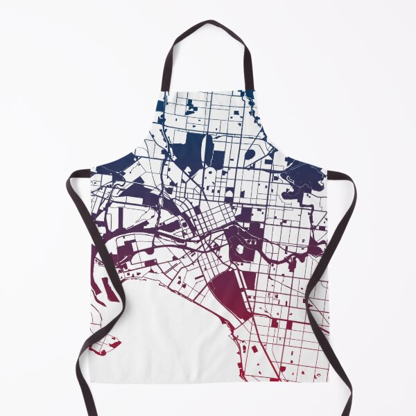 Item preview, Melbourne Map Art Pink Blue Australia designed and sold by EpicMaps.
