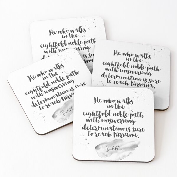 Item preview, He Who Walks In The Eightfold Noble Path With Unswerving Determination Is Sure To Reach Nirvana - Quotes From Buddha On Life designed and sold by Buddhaport.