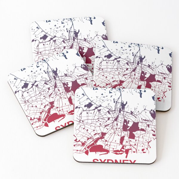 Item preview, Sydney Map Art Pink Blue Australia designed and sold by EpicMaps.