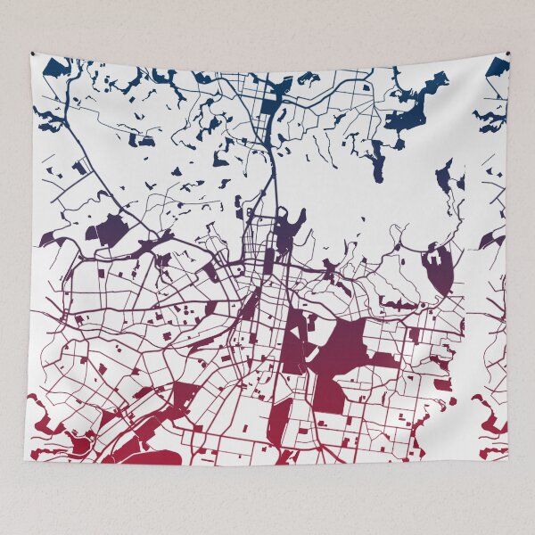 Item preview, Sydney Map Art Pink Blue Australia designed and sold by EpicMaps.